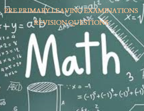 PRE PRIMARY LEAVING EXAMINATIONS MATHEMATICS REVISION QUESTIONS