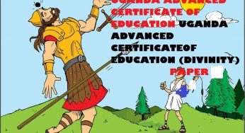 UGANDA ADVANCED CERTIFICATE OF EDUCATION DIVINITY PAST PAPERS PAPER 4