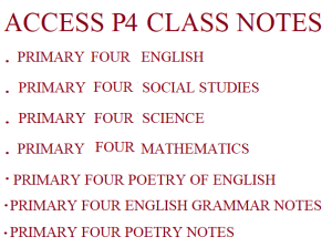 Download a Combination of All Primary Four Subjects 1