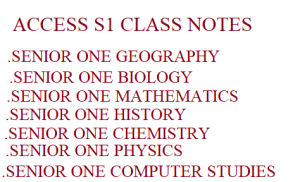 Download A Combination Of All Senior One Subjects 1