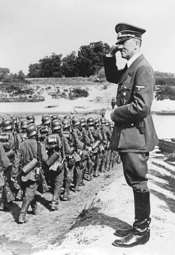 Adolf Hitler and his troops