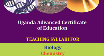 UACE Biology-Chemistry-Agriculture Curriculum Syllabus