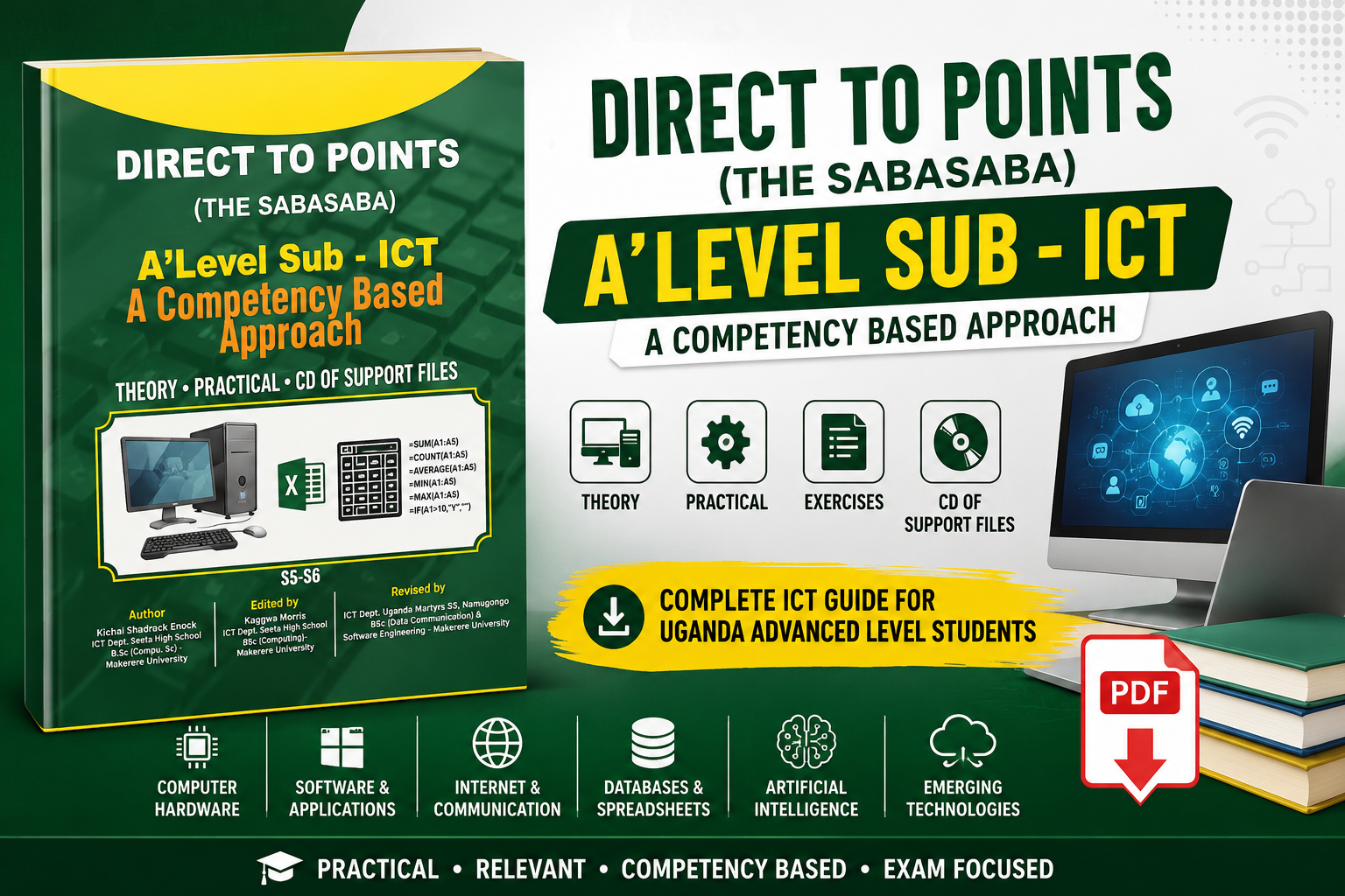 Download Direct to Points (THE SABASABA) A' Level Sub ICT PDF – Competency-Based ICT Notes, Practical Guide & Revision Book for Uganda Advanced Level 1